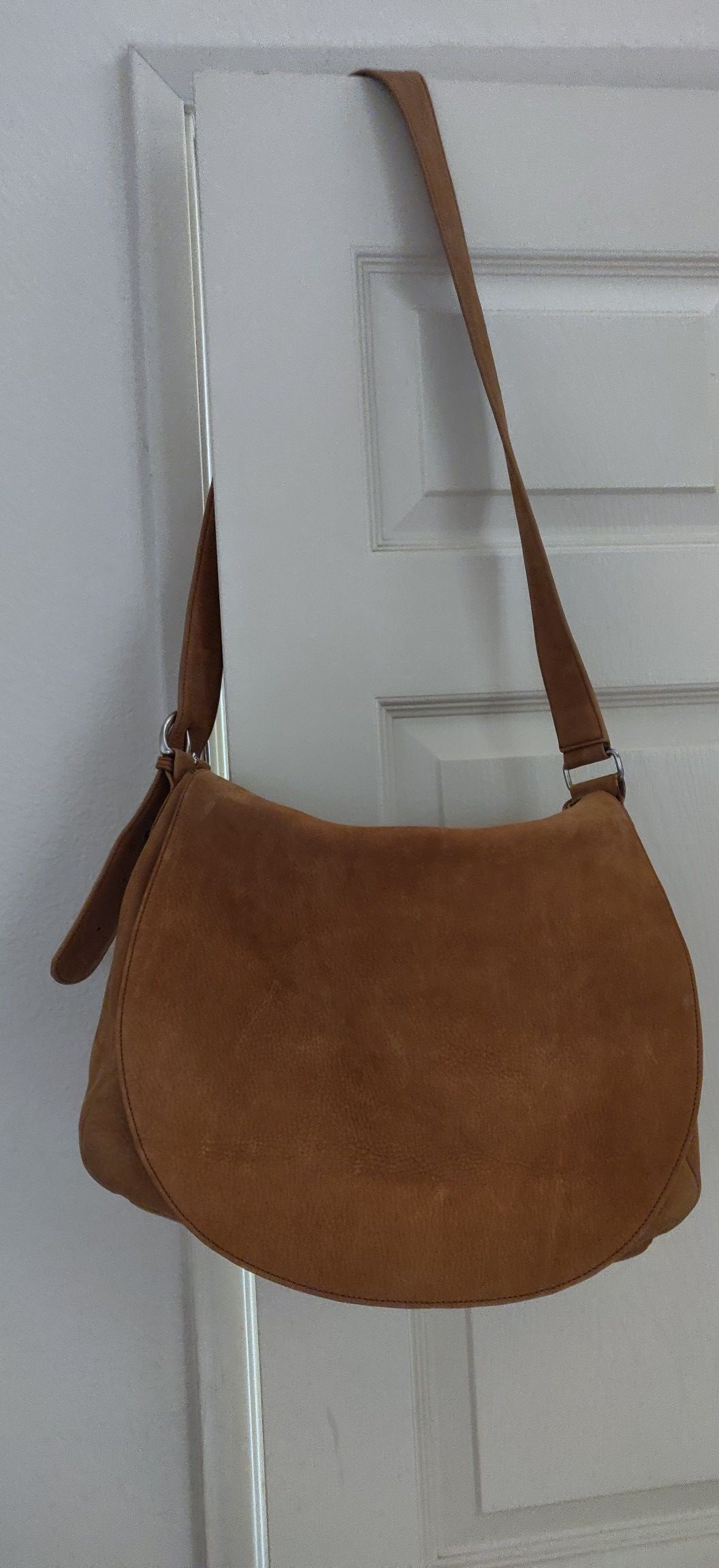 Soft leather messenger bag