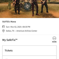 MANA VIP BOX SUNDAY NOV 2 