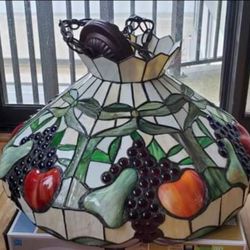 Ripe Fruit 3-Light Tiffany Style Glass Pendant Light