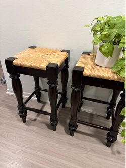 MOVING ! MAKE OFFER! Two pottery barn barstools