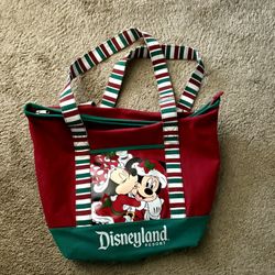 Disney Parks Mickey Mouse & Minnie Mouse Happy Holidays Tote Bag