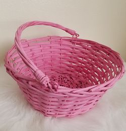 Nice pink wicker basket