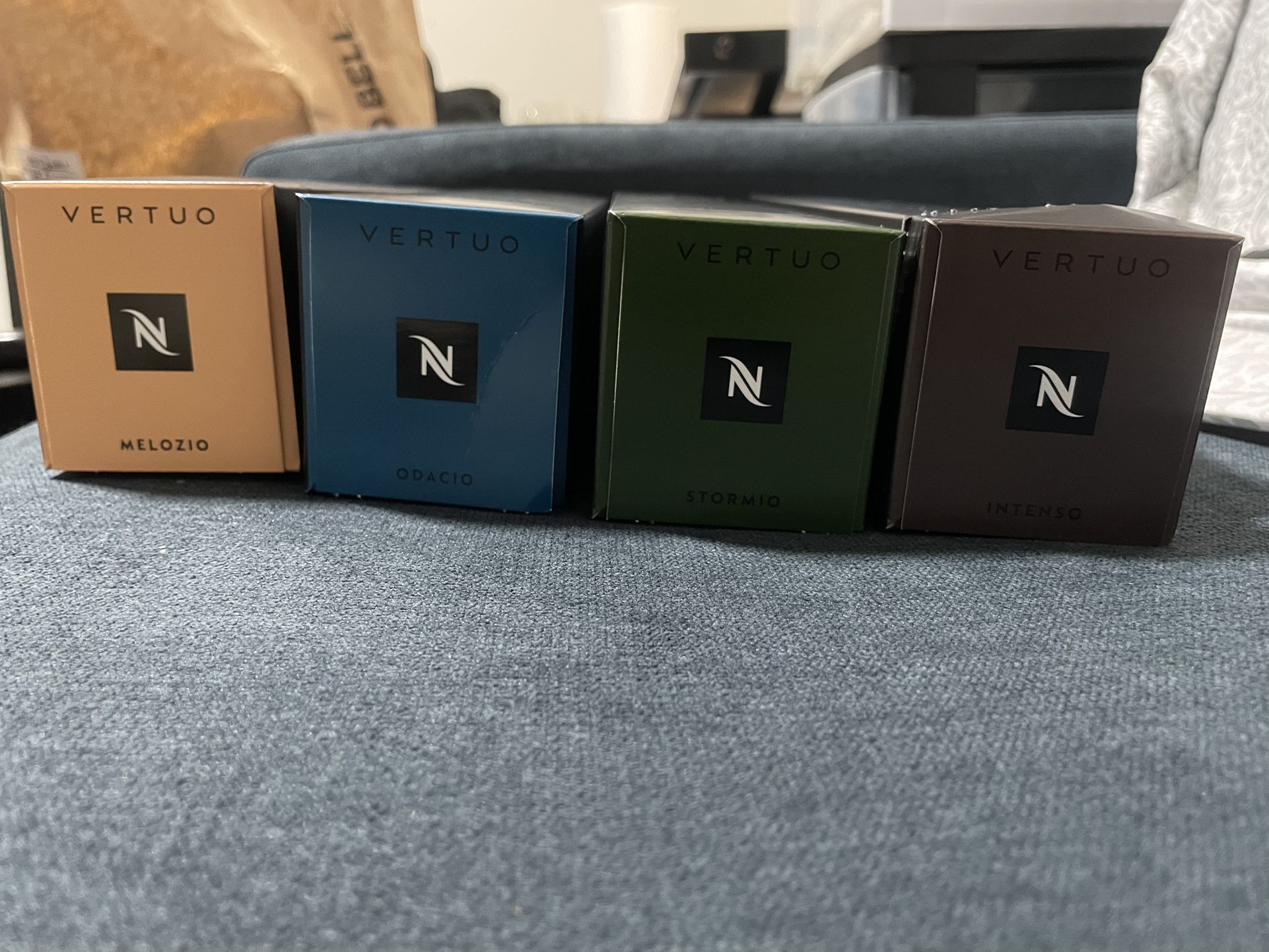 Nepresso Vertuo Capsules 10 In Each Package. (Melozio, Odacio, Stormio, Intenso)