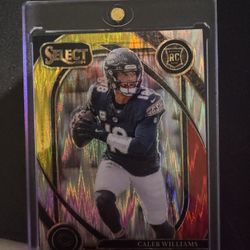 2024 Select Caleb Williams Red And Yellow Prizm Shock #216