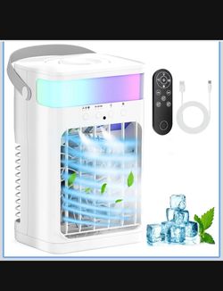 Portable Air Conditioners, Air Conditioner, Ac Unit with 1500ML Water Tank,2 Spray Ports,3 Wind Speeds, 3 Timers, 10 kinds of Colorful Lights, Portabl
