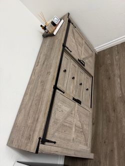 Brand New Farmhouse Storage Cabinet / TV Stand – Rustic Wood