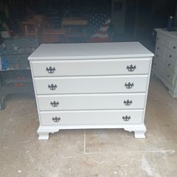 Refinished 4-Drawer Wood Dresser 