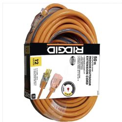 RIDGID 50 ft. 12/3 Heavy-Duty Contractor-Grade Indoor/Outdoor Extension Cord