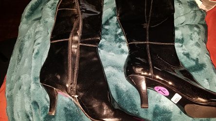 Ladies patent leather boots