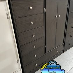 Jumbo Wardrobe Grey 6 Drawer Fully Assembled- Ropero Closet Gris Seis Cajones