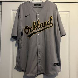 Oakland Athletics A’s Nike  MLB Baseball Road Jersey Gray Mens size XXL 2019