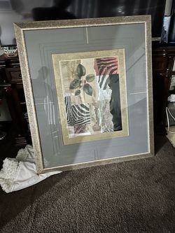 Framed Abstract Botanical Collage Wall Art