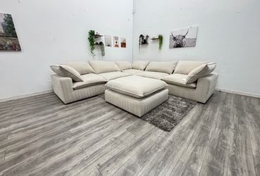 Cream Sereen Cloud Sectional Couch - Free Delivery