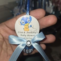 Personalized Stitch Lilo And Stitch Baby Shower Pacifiers Guest Favor Necklaces