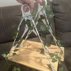 Boho Artificial Ivy Macrame Hanging Shelves