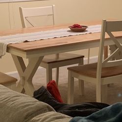 Nantucket Trestle dining table set - 4 seats - 42 (W) x 72” inches (L) -$300 OBO