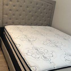 Queen Upholstered Bed Frame 