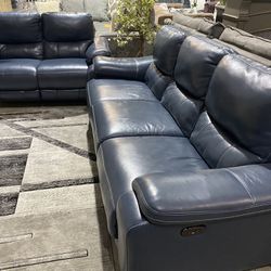 2pc Leather Recliner Sofa 
