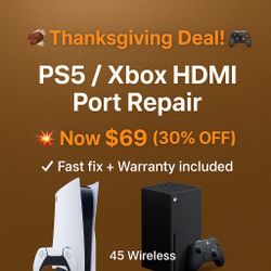 PS5/Xbox HDMI Port Repair - 30% Off 