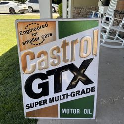 CASTROL GTX OIL METAL SIGN