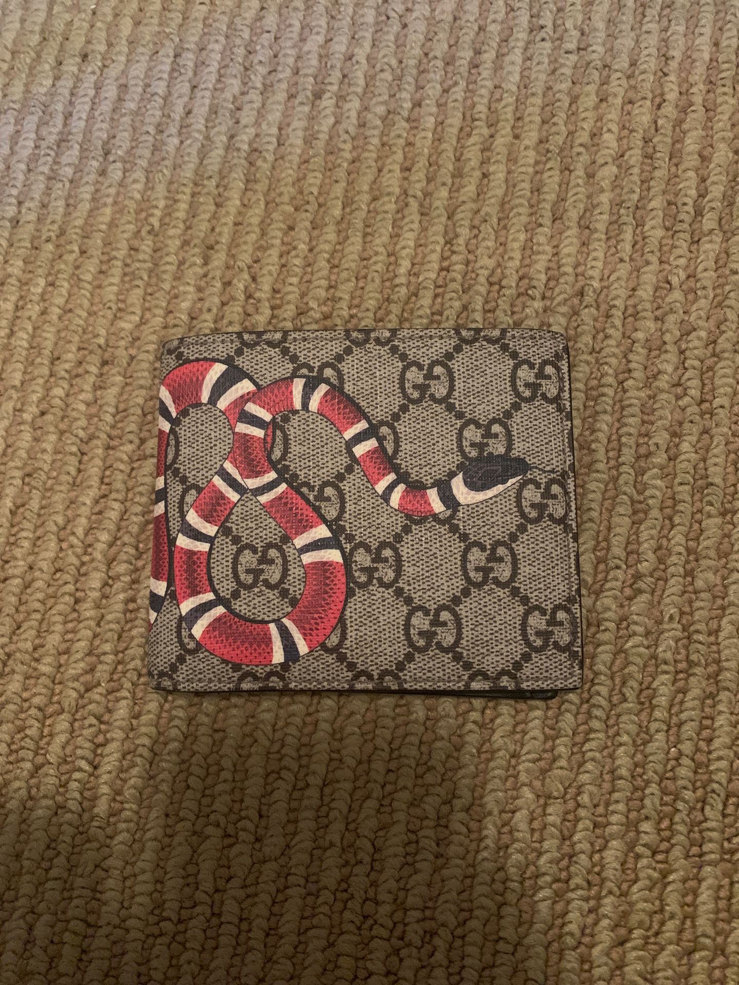 Gucci king snake wallet with coin pouch