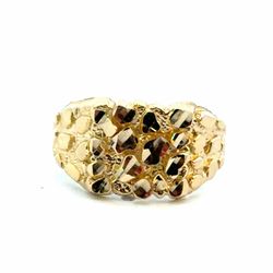 Woman’s Ladies 10k Yellow Gold Nugget Ring Size 8 GP3136418
