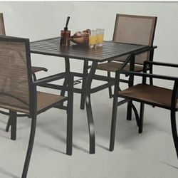 Patio Furniture Outdoor Dining Table Set 