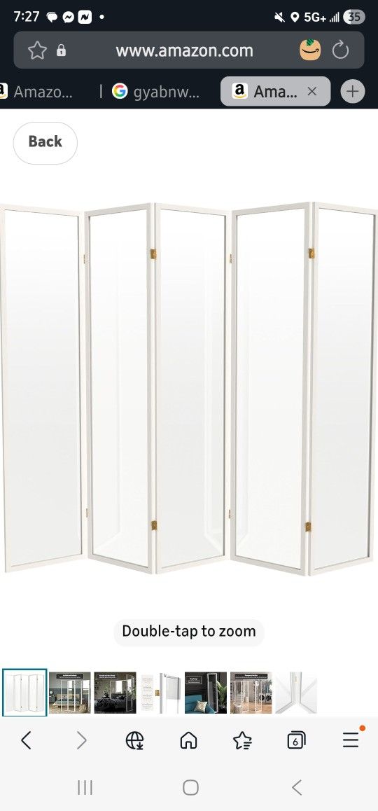 Red Lantern 6 ft. Tall Clear Plastic Partition White 5 Panel