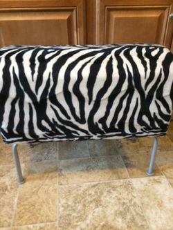 Beautiful super comfortable zebra print stool