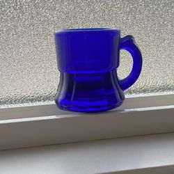 Vintage Federal Glass-Cobalt Blue Color Mini Mug 