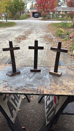 Bourbon Barrel Stave Christian Crosses