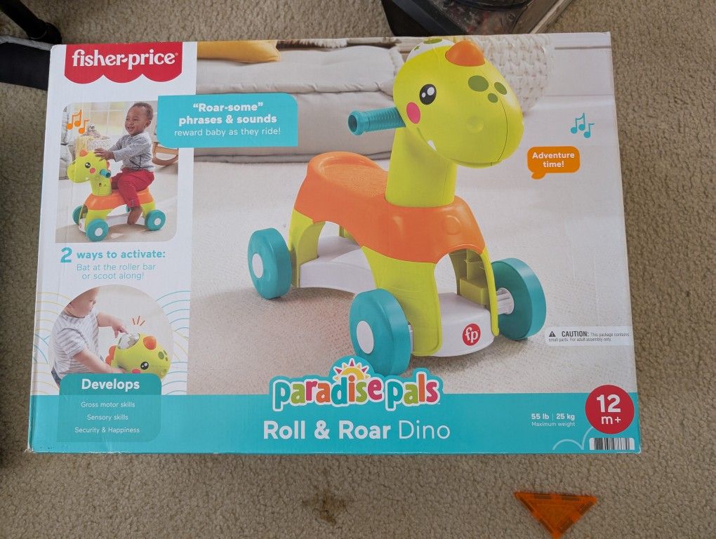 Brand New Fisherprice Roll&Roar Dino $15