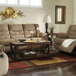 Tulen Mocha Reclining Living Room Set

