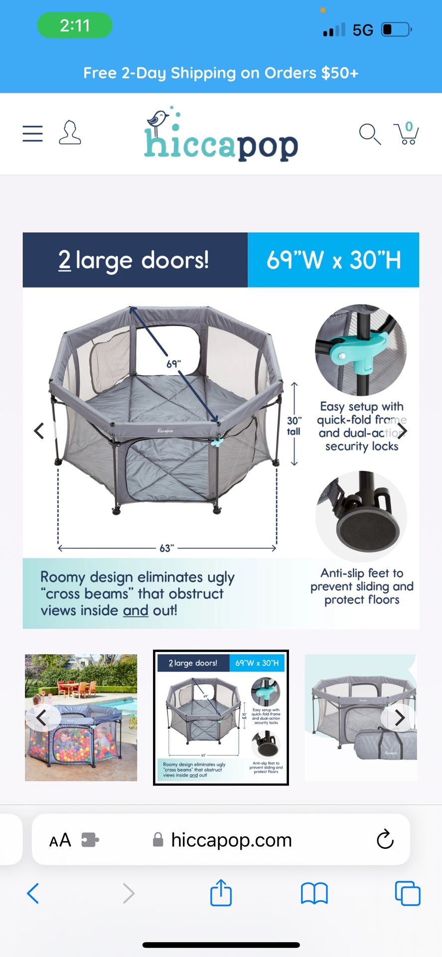 Hiccapop 69” Playpen