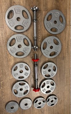 Beautiful NEW Set of CAP Cast Iron Dumbbells 80 lbs ( yea you right 40 pounds on each hand)