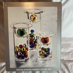 JCP Home Collection Shining Sphere Holiday Candle Set Candles Christmas Holiday