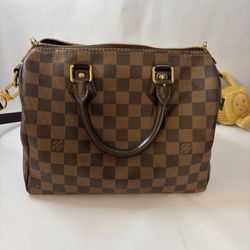 LV checkered Speedy 25 bag
