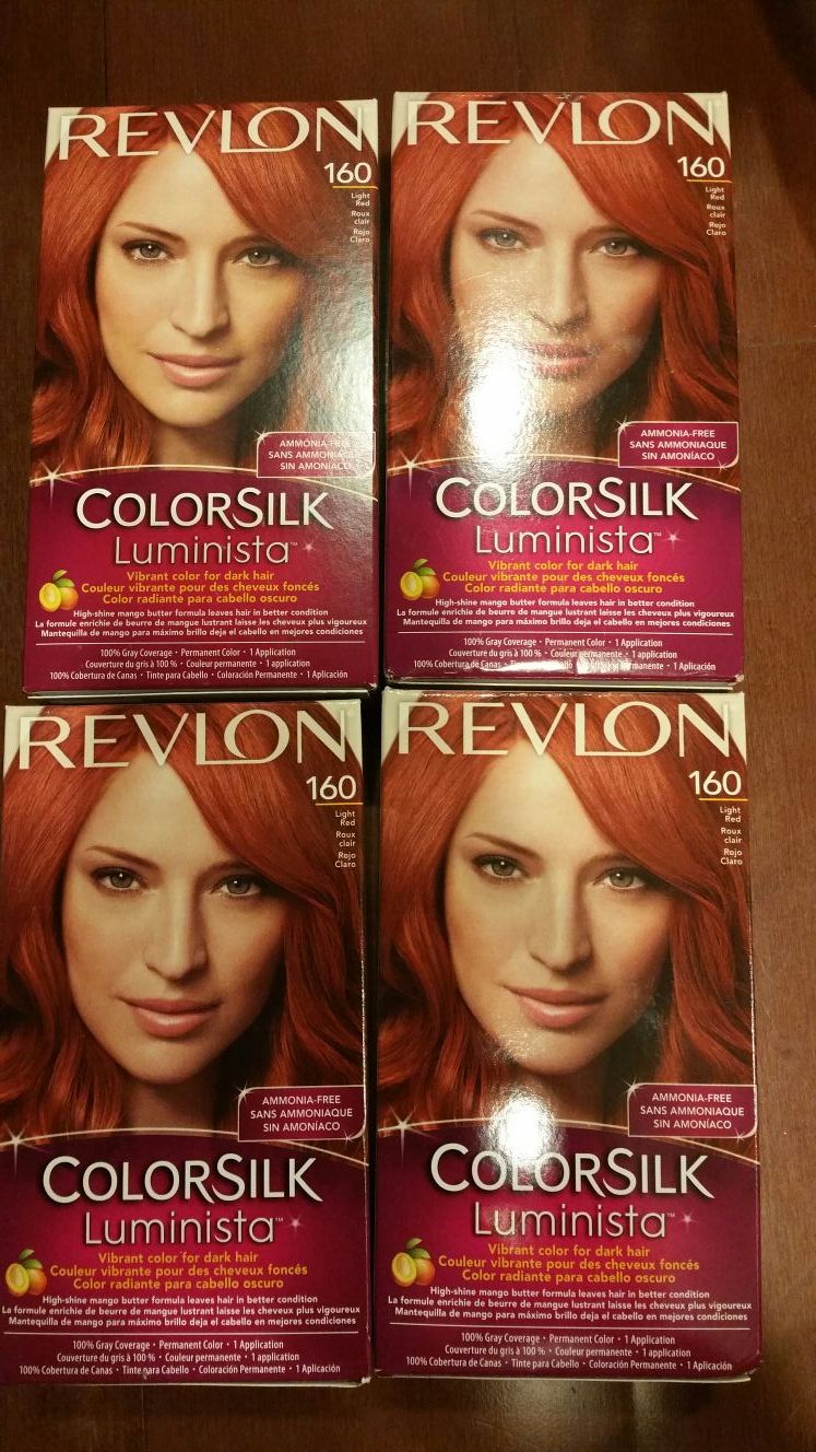 4 boxes Revlon colorsilk luminista light red