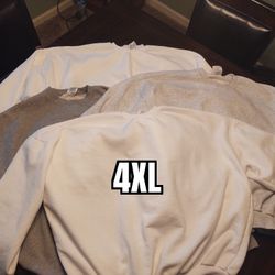 (4) 4XL Jerzees Brand Sweatshirt's