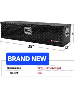 NEW TOOL BOX ALUMINUM 39x13x10' DIAMOND INCLUDING SET KEY,CAN USED FOR SHOP,RV,TRUCKS ETC FOR ANY QUESTION TEXT ME PLEASE SE HABLA ESPAÑOL