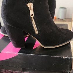 Black Suede Booties