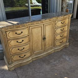 FREE Marble Top 9- Drawer Dresser