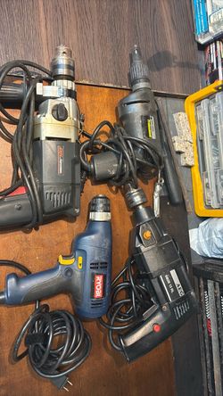 Lot of 4 Corded Power Drills