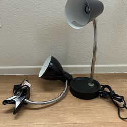 2 Black Desk Lamps