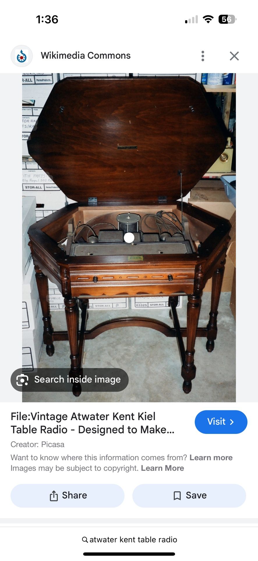 Antique Atwater Kent Table Radio