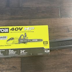 RYOBI 40V Brushless 14 in. Battery Chainsaw(Tool only) BRAND NEW never opened