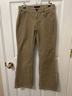 Talbots Size 2 Petite Beige Corduroy Bootcut Jeans (New)