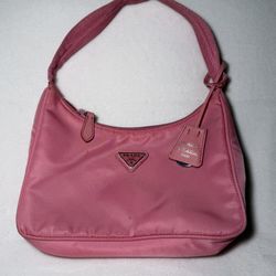 Prada Pink Nylon Shoulder Bag – Authentic – Great Condition