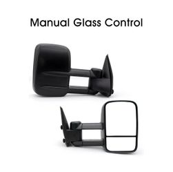 Pair Towing Mirrors for 2007–2013 Chevy Silverado GMC Sierra 1500, 2500, 3500