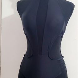 Women's Medium Black One Piece Swim Suit. Beautiful!